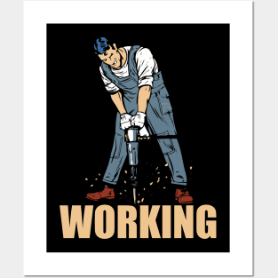 Working tee design birthday gift graphic Posters and Art